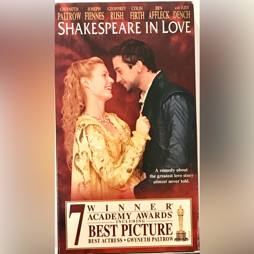VHS Movie SHAKESPEARE IN LOVE 7 Academy Winner Awards Including BEST PICTURE